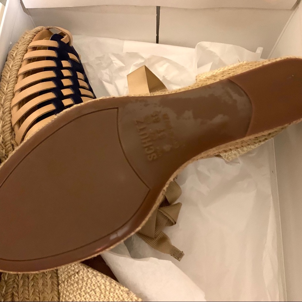 ⭐️HOST PICK⭐️SCHUTZ Isadora Ankle Wrap Espadrille Wedges - NEW - Size 8 - Picture 7 of 8